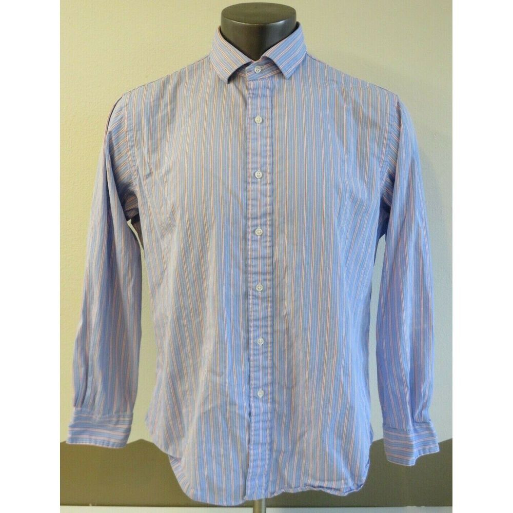 Mens Polo Ralph Lauren Estate Long Sleeve Button Front Dress Shirt Size 17 34/35